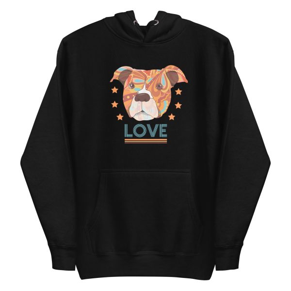 Pitbull Terrier Head Love Hoodie