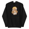 unisex-premium-pullover-hoodie-black-front-6a1651278185f.jpg Floral Dog Hoodie