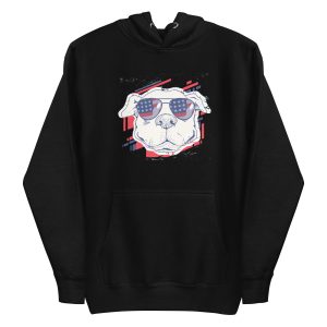 American Dog With Sunglasses Hoodie