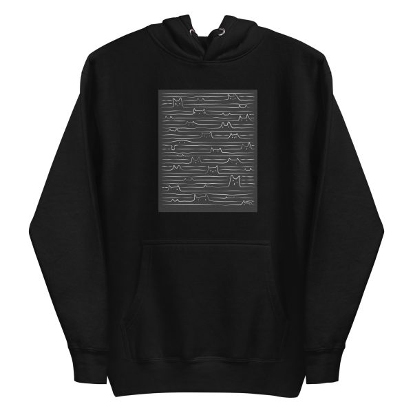 unisex-premium-pullover-hoodie-black-front-6a16d1d9a0eb1.jpg Doodle Lined Cats Hoodie