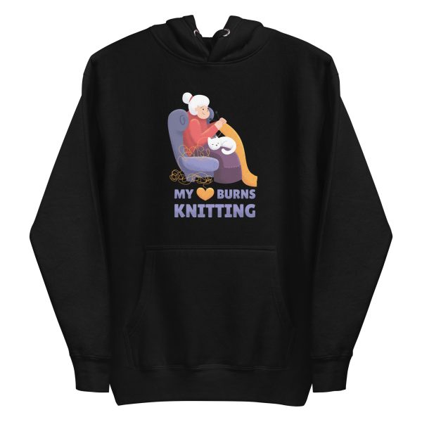 unisex-premium-pullover-hoodie-black-front-6a16d41b204ca.jpg Knitting Granny Hoodie