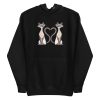 Siamese Cats Heart Hoodie
