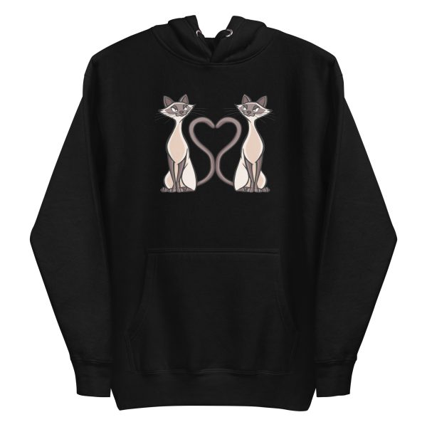 Siamese Cats Heart Hoodie