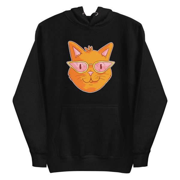 Stylish Glasses Cat Hoodie