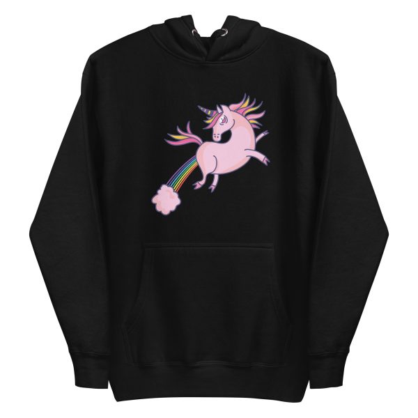 unisex-premium-pullover-hoodie-black-front-6a17a8604948d.jpg Pink Unicorn Flying Hoodie