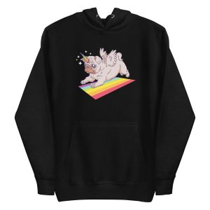 unisex-premium-pullover-hoodie-black-front-6a17aeb7e4de8.jpg Pug Unicorn Hoodie