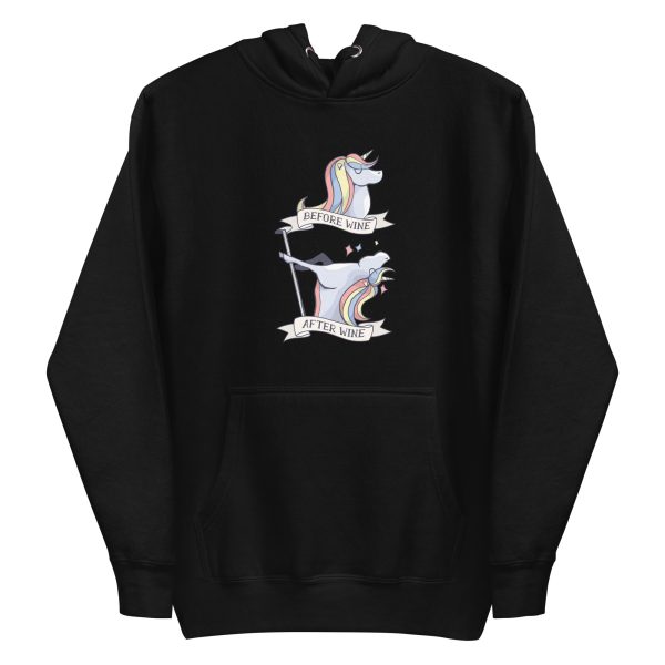 Before and After Wine Hoodie