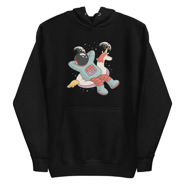 unisex-premium-pullover-hoodie-black-front-6a17b500e219e.jpg Chilling Astronaut Hoodie