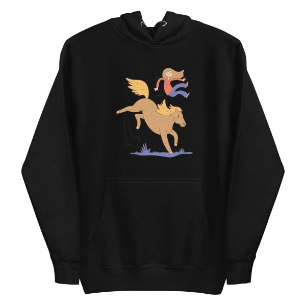 Girl Falling From Horse Hoodie