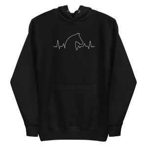 unisex-premium-pullover-hoodie-black-front-6a1844efb4eef.jpg Horse Heartbeat Hoodie