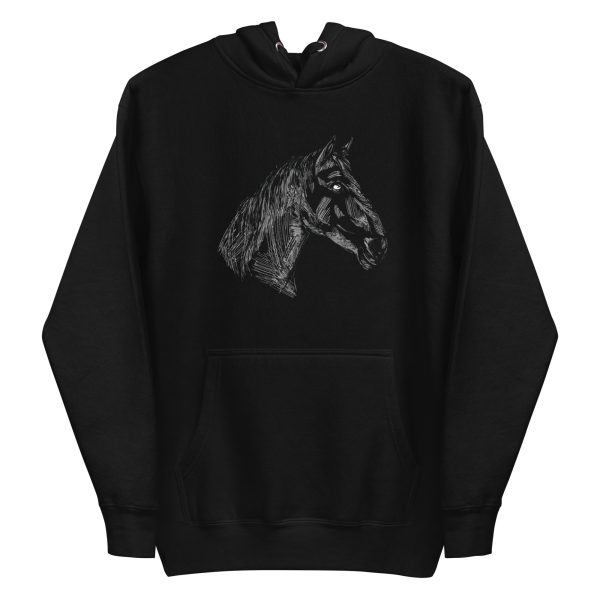 unisex-premium-pullover-hoodie-black-front-6a184717b0881.jpg Hand Drawn Horse Hoodie