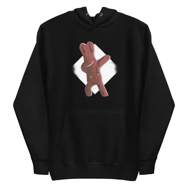 unisex-premium-pullover-hoodie-black-front-6a18ebf81137b.jpg Chocolate Easter Bunny Dabbing Hoodie