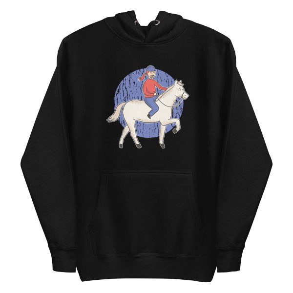 unisex-premium-pullover-hoodie-black-front-6a191dff5fc39.jpg Girl Riding Horse Hoodie