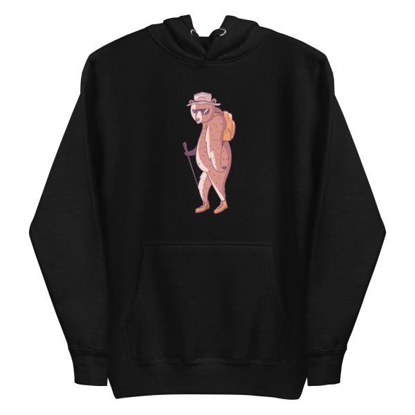 unisex-premium-pullover-hoodie-black-front-6a19639a0cc8f.jpg Hiking Bear Hoodie