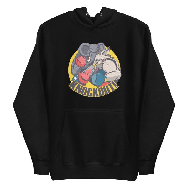unisex-premium-pullover-hoodie-black-front-6a19819c0baae.jpg Elephant Donkey Knockout Hoodie