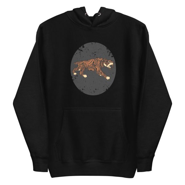 unisex-premium-pullover-hoodie-black-front-6a1acdaf109f5.jpg Sabertooth Tiger Mandala Style Hoodie