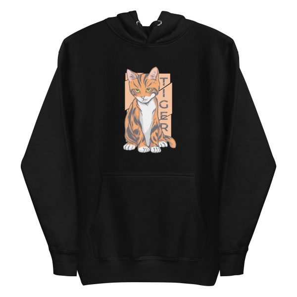 unisex-premium-pullover-hoodie-black-front-6a1aceaa32c9d.jpg Tiger Cat Hoodie