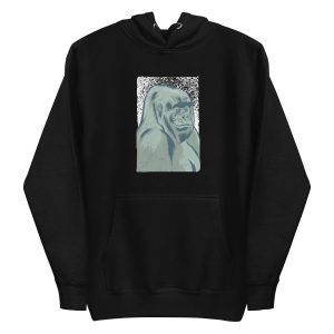 unisex-premium-pullover-hoodie-black-front-6a1aeeb50f158.jpg Smiling Gorilla Hoodie