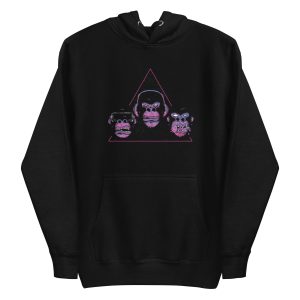 unisex-premium-pullover-hoodie-black-front-6a1aef42d2305.jpg Monkey Heads Hoodie