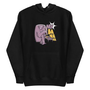 unisex-premium-pullover-hoodie-black-front-6a1af1261b1bc.jpg Monkey Stealing Hoodie