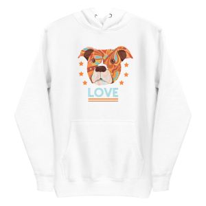 Pitbull Terrier Head Love Hoodie