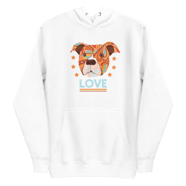 Pitbull Terrier Head Love Hoodie