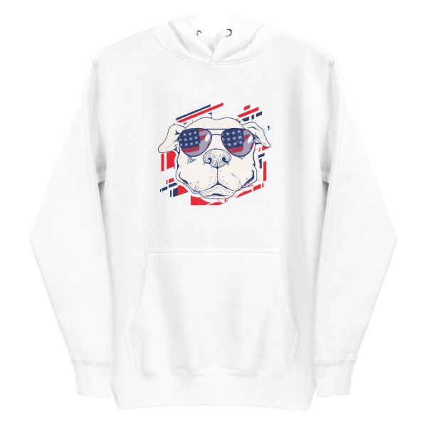 American Dog With Sunglasses Hoodie