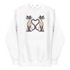 Siamese Cats Heart Hoodie