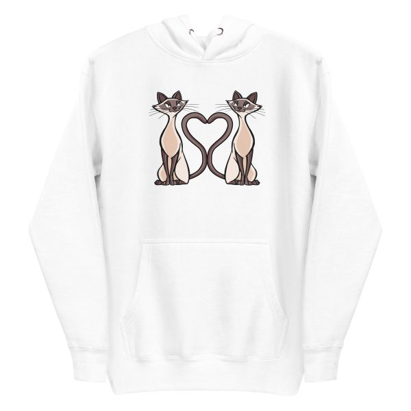Siamese Cats Heart Hoodie