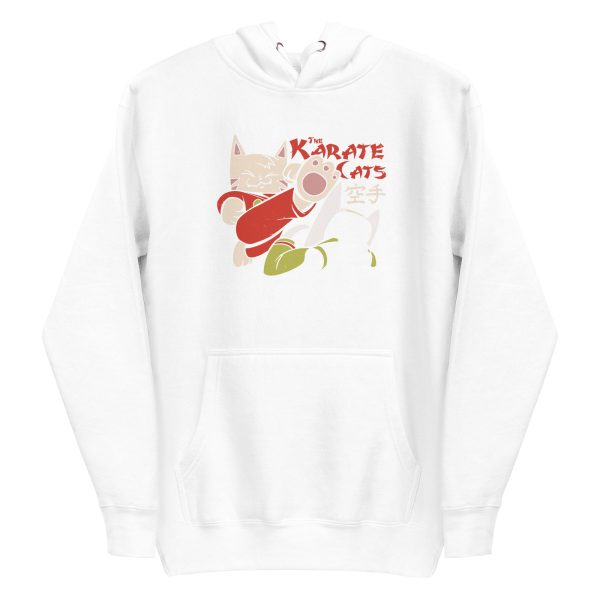 unisex-premium-pullover-hoodie-white-front-6a16e66441c33.jpg Karate Cats Hoodie