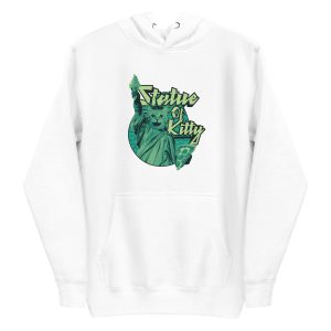 unisex-premium-pullover-hoodie-white-front-6a16eb4021920.jpg Statue of Kitty Hoodie