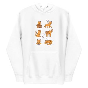 unisex-premium-pullover-hoodie-white-front-6a16f4d967cbe.jpg Cat Moods Hoodie