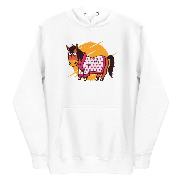 unisex-premium-pullover-hoodie-white-front-6a182c149bfa4.jpg Bathrobe Horse Hoodie