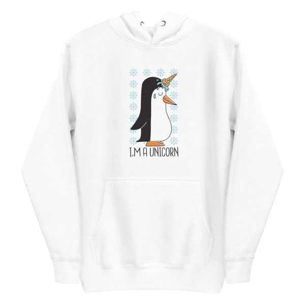 unisex-premium-pullover-hoodie-white-front-6a1843e1245b6.jpg Penguin Unicorn Hoodie