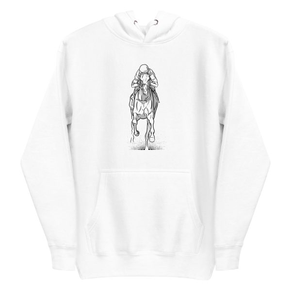 unisex-premium-pullover-hoodie-white-front-6a184655cabac.jpg Hand Drawn Horse Racing Hoodie