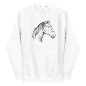 unisex-premium-pullover-hoodie-white-front-6a184717adaf7.jpg Hand Drawn Horse Hoodie