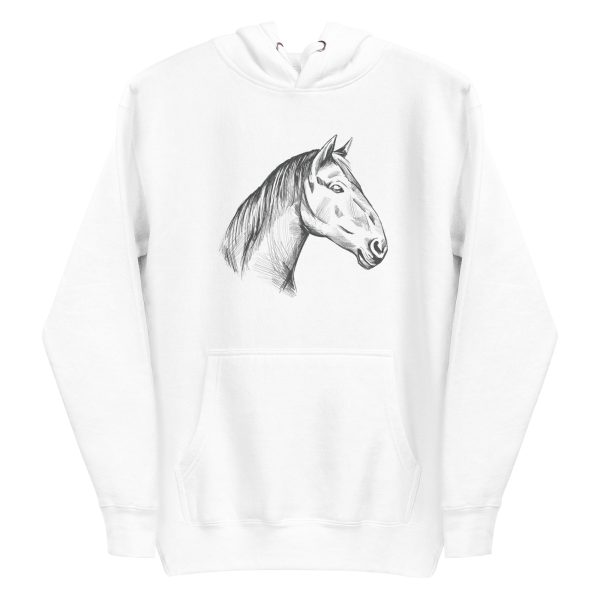 unisex-premium-pullover-hoodie-white-front-6a184717adaf7.jpg Hand Drawn Horse Hoodie