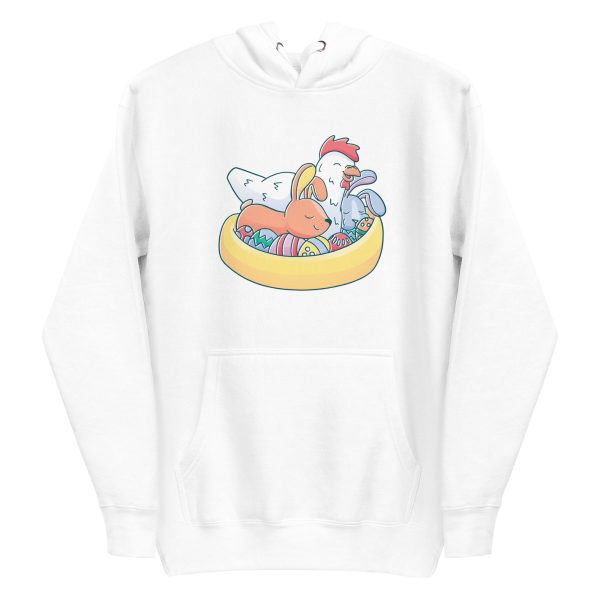 unisex-premium-pullover-hoodie-white-front-6a18ed2001505.jpg Easter Animals Hoodie
