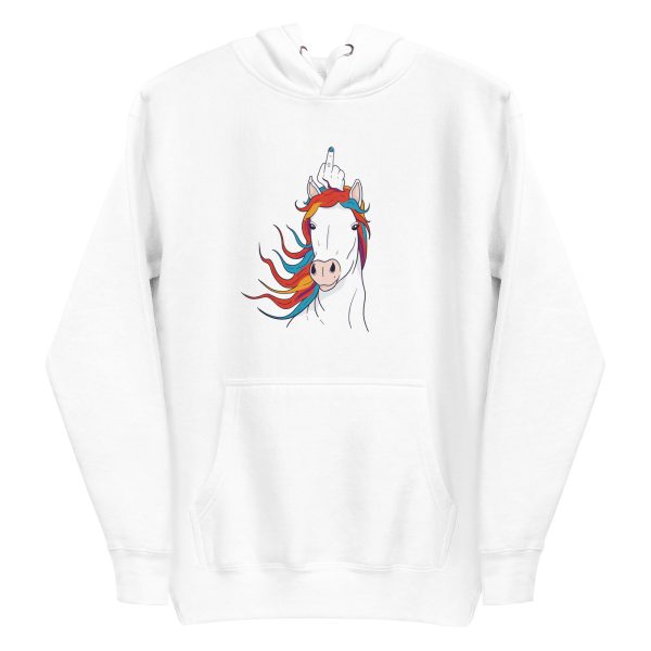 unisex-premium-pullover-hoodie-white-front-6a18fa166ba0a.jpg Unicorn Middle Finger Hoodie