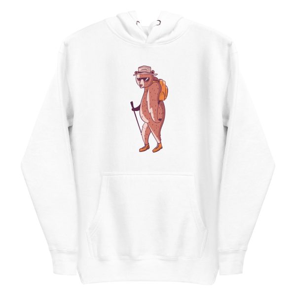unisex-premium-pullover-hoodie-white-front-6a19639a0969e.jpg Hiking Bear Hoodie