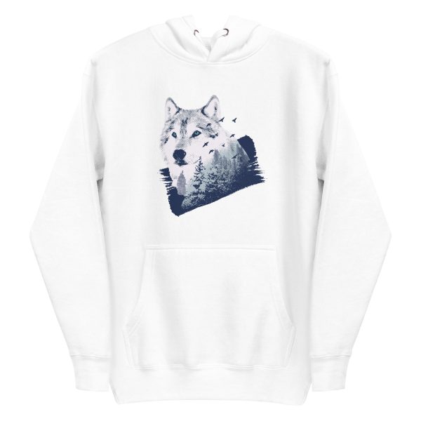 unisex-premium-pullover-hoodie-white-front-6a19903bb646e.jpg Wolf Forest Hoodie
