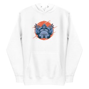 unisex-premium-pullover-hoodie-white-front-6a1ada72ae90b.jpg Gorilla Meditating Hoodie