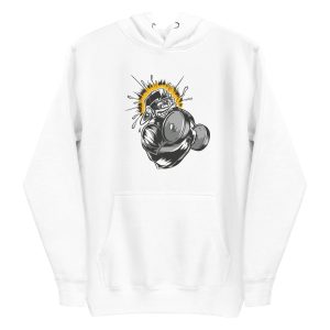 unisex-premium-pullover-hoodie-white-front-6a1aee51e4ac6.jpg Monkey Dumbbell Hoodie