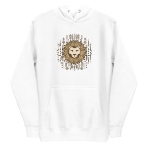 unisex-premium-pullover-hoodie-white-front-6a1af30f6c142.jpg Lion Illustration Hoodie