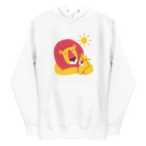 unisex-premium-pullover-hoodie-white-front-6a1bbb6150570.jpg Lion Dad Son Hoodie