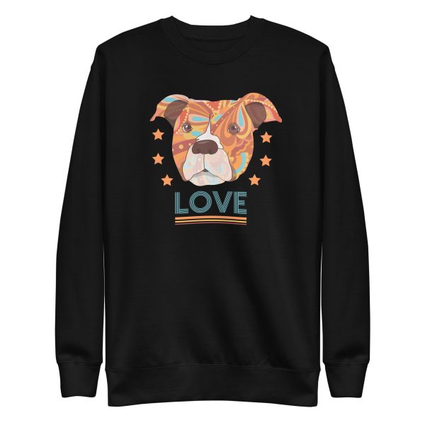 unisex-premium-sweatshirt-black-front-6a15af2ecfd6f.jpg Pitbull Terrier Head Love Sweatshirt
