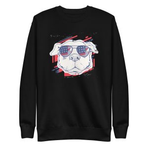American Dog With Sunglasses Sweatshirt