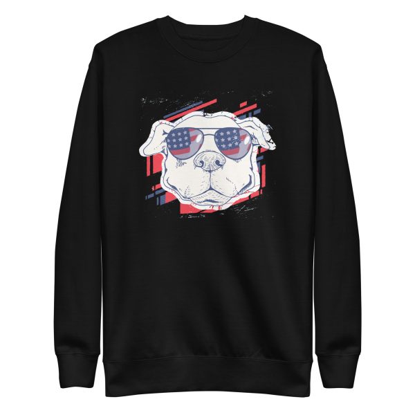 American Dog With Sunglasses Sweatshirt