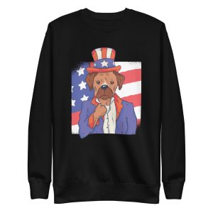 Boxer Dog Uncle Sam Sweatshirt