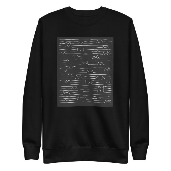 Doodle Lined Cats Sweatshirt